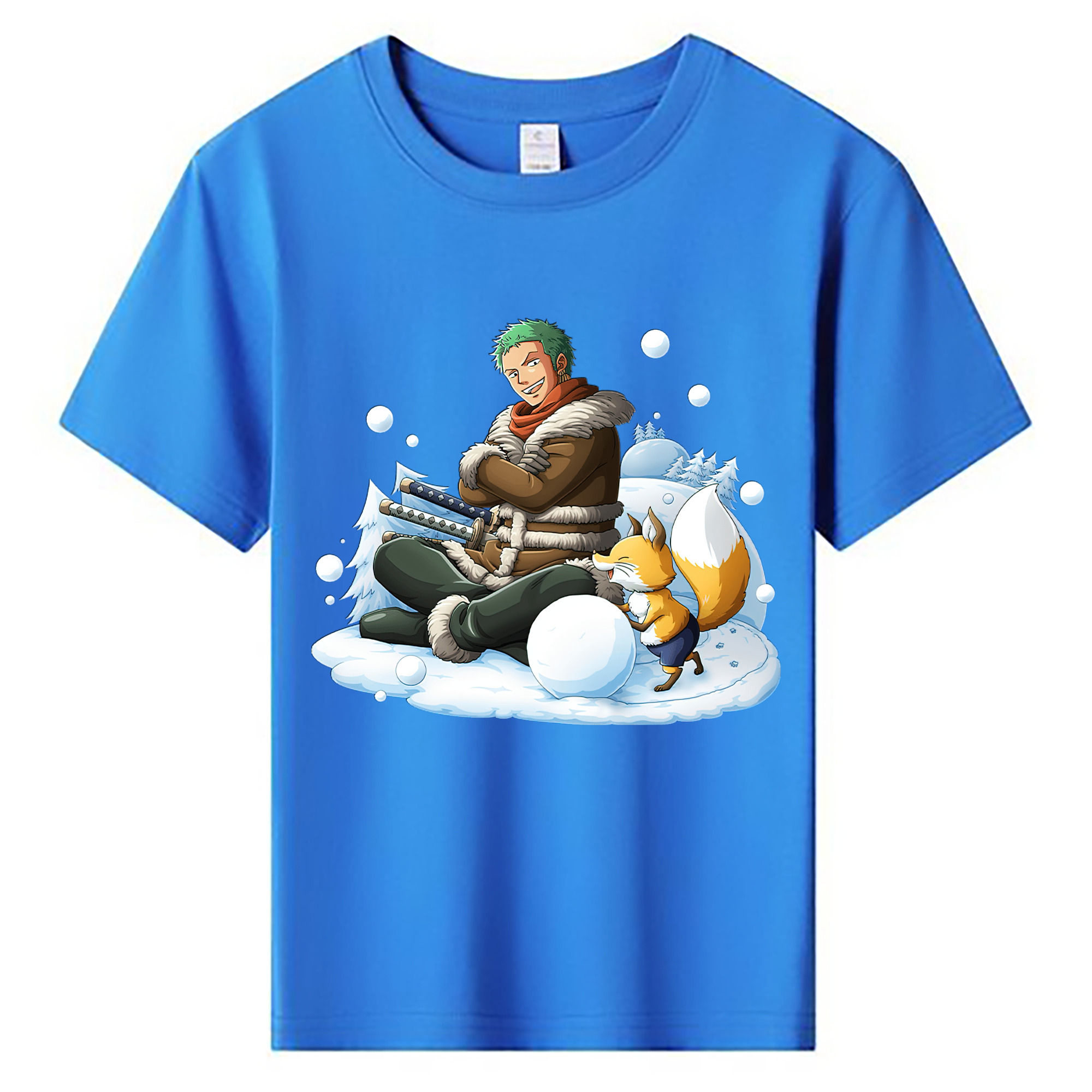 ワンピース ロロノア・ゾロ ONE PIECE Roronoa Zoro 綿100％キッズTシャツ（フロントプリント）